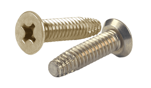#12-24 x 1-1/4" Flat Head, Undercut Phillips Thread Cutting Screw Type F, 18-8 SS (Box of 2,000)