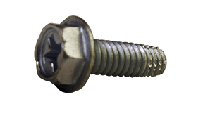 #8-32 x 3/8" Hex Washer Head Phillips Thread Cutting Screw Type F, Steel Zinc Clear (Box of 10,000)