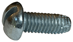 #4-40 x 1/4" Pan Head Slotted Thread Cutting Screw Type F, Steel Zinc Clear (Box of 2,000)