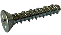 #6-19 x 1-1/2" Phillips Flat Head Sheet Metal Screw, High-Low Thread, Steel, Zinc Plated (Box of 3,000)