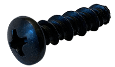#2-32 x 3/16" Phillips Pan Head Sheet Metal Screw, High-Low Thread, Steel, Zinc Black #3 Head (Box of 10,000)