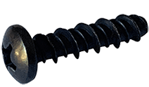 10-16 x 3/8 #8HD Phillips Pan Head Sheet Metal Screw, High-Low Thread, Steel, Black Oxide Coated (Box of 10,000)