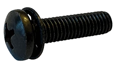 #4-40 x 1/4" Pan Head Phillips SEMS Machine Screw, Zinc Black (Internal Tooth L/W) (Box of 10,000)