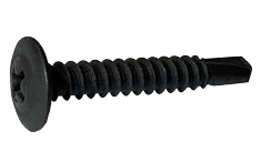 #8-18 x 5/8" Self-Drilling K-Lath Tek Screw, Black Phosphate, Modified Truss Wafer Head, Phillips (Box of 5,000)
