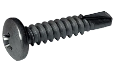 #6-20 x 3/8" Pan Head Phillips Tek Screw #3 Point, Steel Silver Ruspert (Box of 10,000)