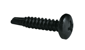 #10-16 x 3/4" Pan Head Phillips Tek Screw, Steel Zinc Black (1000 HR) (Box of 7,000)