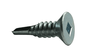 #10-16 x 5/8" Flat Head Square Tek Screw #2 Point, Steel Zinc (Box of 8,000)