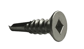 1/4"-14 x 2" Flat Head Square Tek Screw #2 Point, 410 SS (Box of 1,000)