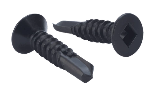 #10-16 x 1-1/2" Flat Head Square Tek Screw #2 Point, Steel Black Oxide (Box of 3,000)