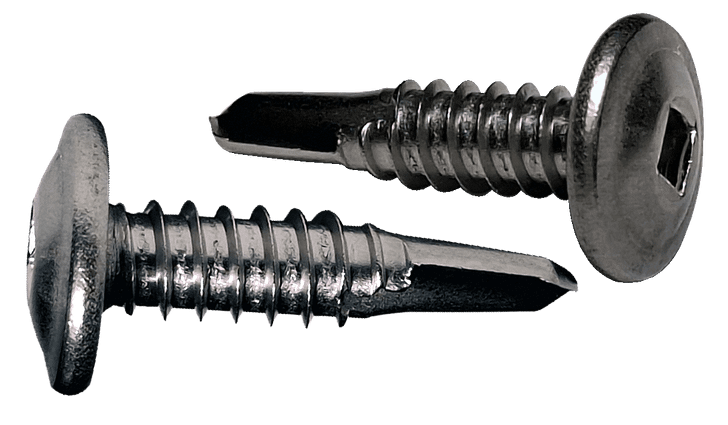 #8-18 x 1/2" Self-Drilling K-Lath Tek Screw, Square Drive Modified Truss Wafer Head, 18-8 Stainless Steel (Box of 5,000)