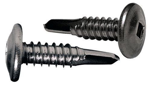 #10-16 x 2-1/2" Self-Drilling K-Lath Tek Screw, Square Drive Modified Truss Wafer Head, 18-8 Stainless Steel (Box of 1,000)