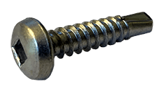 #6-20 x 5/8" Pan Head Square Tek Screw #2 Point, 410 SS (Box of 3,000)