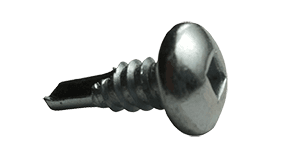 #10-16 x 3/4" Pan Head Square Tek Screw #2 Point, Steel Zinc (Box of 5,000)