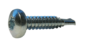 #8-18 x 1-1/2" Pan Head Torx (6-Lobe) Tek Screw #2 Point, Steel Zinc (Box of 4,000)
