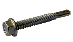 1/4"-14 x 1-3/4" Hex Washer Head Tek Screw #5 Point, 410 SS (Box of 500)
