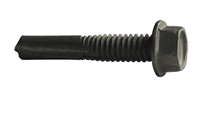 1/4"-20 x 1" Hex Washer Head Tek Screw #5 Point, Steel Silver Ruspert (Box of 1,000)