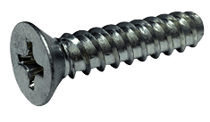 #3-24 x 3/8" Flat Head Phillips Thread Rolling Screw, Steel Zinc Clear & Wax (Box of 10,000)