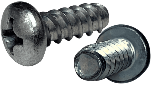 #8-16 x 9/16" Pan Head Phillips Thread Rolling Screw, Steel Zinc Clear & Wax (Box of 10,000)