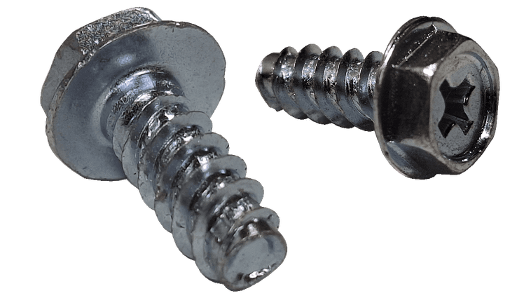 #6-19 x 3/8" Hex Washer Head Phillips Thread Rolling Screw, Steel Zinc Clear & Wax (Box of 10,000)