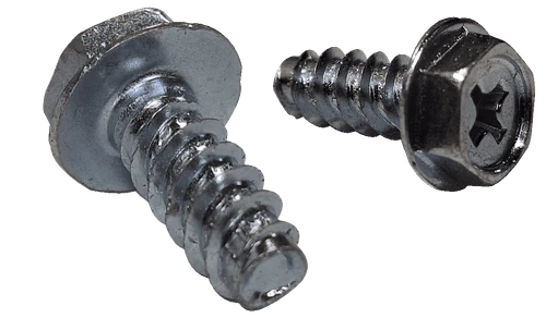#10-14 x 1/2" Hex Washer Head Phillips Thread Rolling Screw, Steel Zinc Clear & Wax (Box of 8,000)