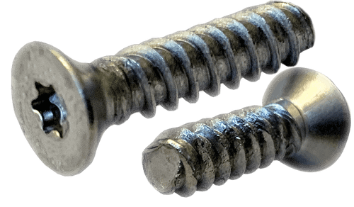 #10-14 x 1" Flat Head Torx (6-Lobe) Thread Rolling Screw, 18-8 SS Passivated & Waxed (Box of 2,000)