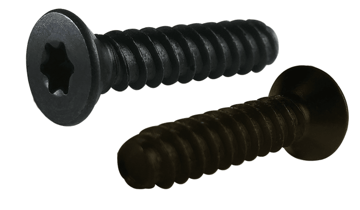#2-28 x 1/2" Flat Head Torx (6-Lobe) Thread Rolling Screw, Steel Black Oxide & Wax (Box of 10,000)