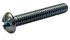3/8"-16 x 3" Combo Drive Round Head Machine Screw, Steel, Zinc Clear - FT (Box of 400)
