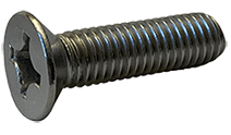 M5-0.8 x 50mm Phillips Drive Flat Head Machine Screw, DIN 965, 18-8 Stainless Steel - FT (Box of 500)