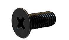 #0-80 x 5/16" Phillips Drive 100 Degree Flat Head Machine Screw, 18-8 Stainless Steel, Black Oxide - FT (Box of 5,000)