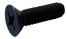 #0-80 x 3/16" Phillips Drive 82 Degree Flat Head Machine Screw, 18-8 Stainless Steel, Black Oxide - FT (Box of 5,000)