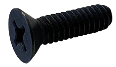 #0-80 x 1/2" Phillips Drive 82 Degree Flat Head Machine Screw, 18-8 Stainless Steel, Black Oxide - FT (Box of 5,000)