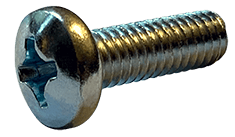 #0-80 x 5/32" Phillips Drive Pan Head Machine Screw, Steel, Zinc Clear - FT (Box of 10,000)
