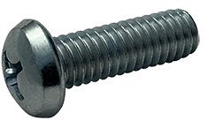 #10-32 x 2-3/4" Phillips Drive Round Head Machine Screw, Steel, Zinc Clear - FT (Box of 800)