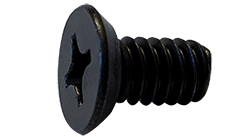 #0-80 x 3/32" Phillips Drive 82 Degree Flat Head, Undercut Machine Screw, 18-8 Stainless Steel, Black Oxide - FT (Box of 5,000)