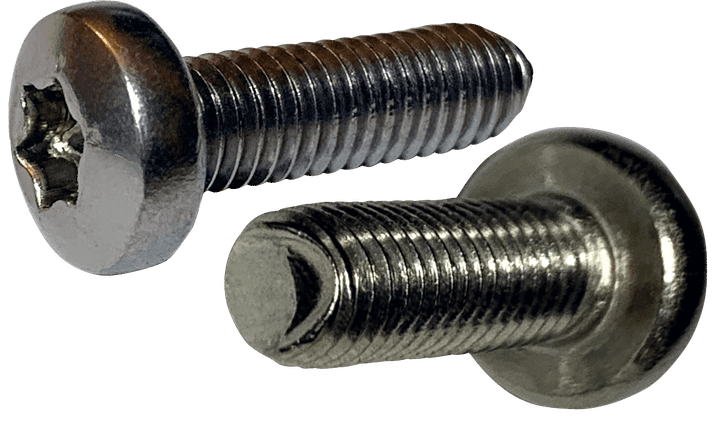 M2.5-0.45 x 10mm Pan Head Torx (6-Lobe) Thread Rolling Screw DIN 7500, 18-8 SS Passivated & Waxed (Box of 5,000)