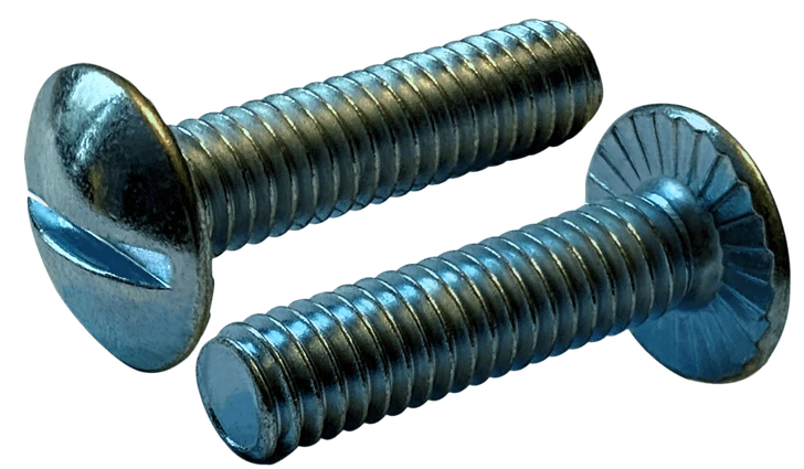 1/4"-20 x 1-1/4" Slotted Drive Truss Head, Serrated Machine Screw, Steel, Zinc Clear - FT (Box of 2,000)