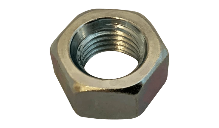1"-8 Finished Hex Nut, Grade 2, Steel, Zinc Clear (Box of 60)