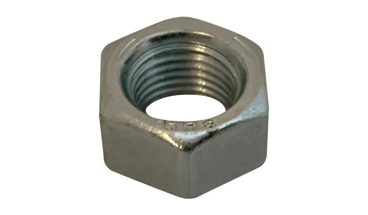 1"-14 Finished Hex Nut, Grade 5, Steel, Zinc Clear (Box of 100)
