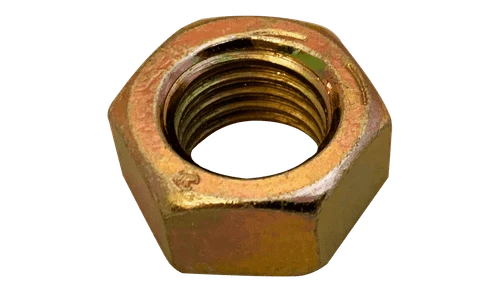 1-1/2"-6 UNC Finished Hex Nut, Grade 8, Steel, Zinc Yellow (Box of 40)