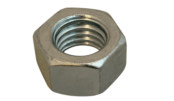 1/4"-20 Left Hand Thread Finished Hex Nut, Grade 2, Steel, Zinc Clear (Box of 3,000)