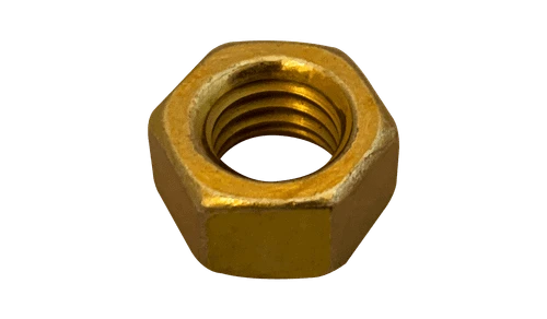 3/8"-16 Finished Hex Nut, Grade 2, Steel, Zinc Yellow (Box of 1,500)