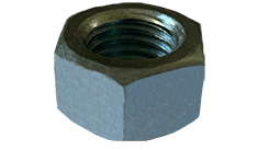 7/16"-14 Heavy Hex Nut, Grade A, Steel, Zinc Clear (Box of 800)