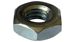 7/16"-14 UNC Heavy Hex Jam Nut, Grade A, Steel, Zinc Clear (Box of 1,600)