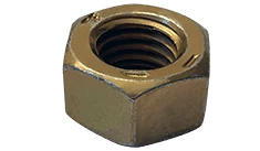 3/8"-16 Hex Jam Nut, Grade 8, Steel, Zinc Yellow (Box of 3,000)