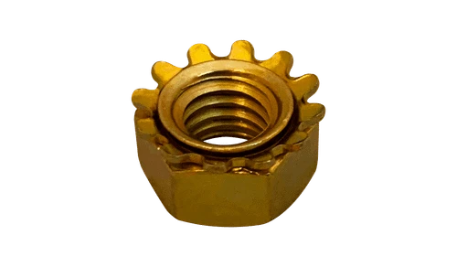#8-32 K-Lock (Keps) Nut, Low Carbon Steel, Zinc Yellow (Box of 5,000)