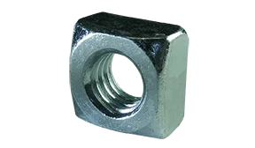 1/2"-13 Regular Square Nut, Low Carbon Steel, Zinc Clear (Box of 300)