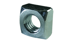 7/8"-9 Regular Square Nut, Low Carbon Steel, Zinc Clear (Box of 50)
