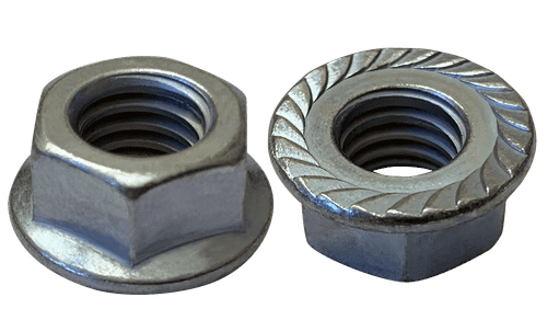 5/16"-24 Serrated Flange Nut, Case Hardened Steel, Zinc Clear (Box of 1,500)