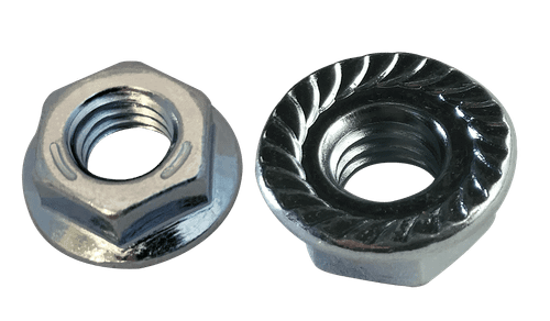 5/8"-11 Serrated Hex Flange Nut, Grade 5, Steel, Zinc Clear (Box of 150)