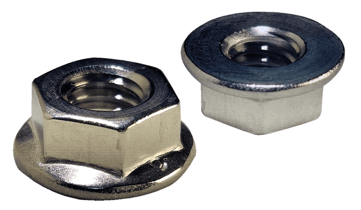 #8-32 Non-Serrated Flange Nut, 18-8 Stainless Steel (Box of 5,000)